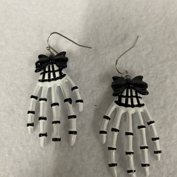 Skeleton Hand Dangle Earrings (DH) - Picture 1 of 5